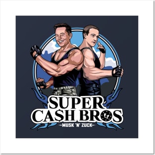 Super Cash Bros - Elon Musk vs Mark Zuckerberg Posters and Art